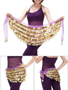 Đai lưng múa bụng lấy cảm hứng từ Ả Rập - Dây quấn cồng chiêng bằng đồng 5 lớp 288 xu dùng cho biểu diễn và sự kiện lễ hội - Nhiều màu - Xem 4