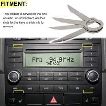 2Set (4pcs/Set) Car Stereo Radio Removal Remove Tool 4 Keys For Audi For Mercedes-Benz VW - Silver - View 5