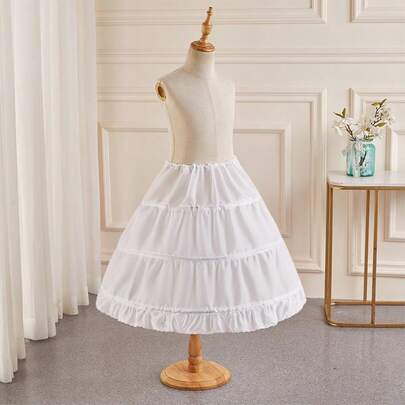 1件系带束腰迷你裙，内置3根钢骨，最大直径约55厘米，适合圣诞节和冬季女装穿着。