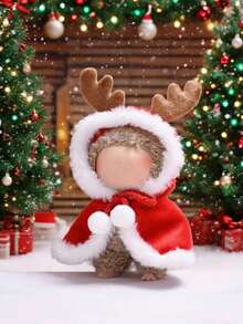 (仅衣服) 圣诞节 17cm 件第一代/第二代/第三代 Labobo 15cm 玩偶服装，17cm Labubo 圣诞驯鹿披肩圣诞服装玩偶服装，适用于 - 彩色 - 查看 5