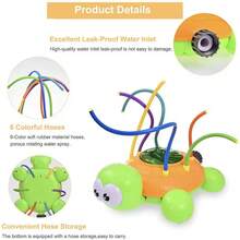 儿童洒水器，儿童花园水上玩具洒水器，适用于户外花园庭院草坪，儿童夏季户外玩具乌龟，恐龙花园水上玩具，适合3 4 5 6 7 8岁男孩女孩礼物 - 多色 - 查看 4