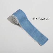 Denim Fabric Frayed Ribbon Suitable For Gift Packaging