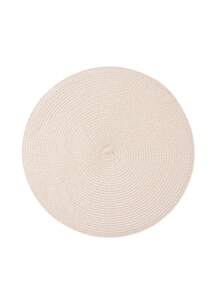 1/4/6/12 miếng lót đĩa tròn PP phong cách Bohemian, màu trơn, chống trượt, chịu nhiệt, hoàn hảo cho sử dụng hàng ngày, ngày lễ, họp mặt gia đình, tiệc Giáng sinh, bữa tối, bàn cà phê, trang trí nhà cửa, mọi mùa - Màu be - Xem 6
