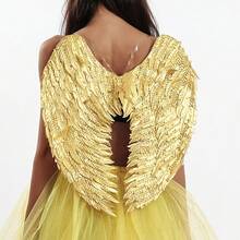 金色/银色天使翅膀背包装饰，复活节装饰派对用品道具 - 背包配件，适合角色扮演、派对、万圣节、圣诞节、复活节 - 彩色 - 查看 6