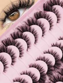 NEW 20 Pairs Cat Eye Eyelashes Manga Lashes End Eye Elongated Faux Mink Lashes Fluffy And Soft Lashes - lông mi mềm mại - Xem 2
