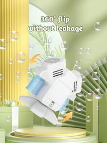 双头旋转泡泡机，黑白两色 - 自动泡泡制造玩具，适合男孩女孩生日礼物，夏季水上游戏泡泡道具，一键启动（不含电池和泡泡液） - 彩色 - 查看 7