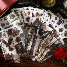 Gothic Washi Journal Stickers For Journaling, 30 Sheets Precut Large Halloween Stickers & 20 Scrapbook Aesthetic Goth Papers For Junk Journal Supplies, Scrapbooking, Collage, Bullet Journals, Planners, Art Crafts - Multicolor - View 5