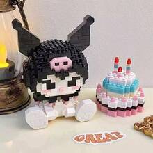 400 块 Sanrio Hello Kitty、My Melody、Cinnamoroll、Pompompurin、Black Cat 卡通人物积木 - 收藏品，完美的生日礼物 - 室内装饰，可爱卡通积木拼图玩具，动漫人物积木礼物 - 彩色 - 查看 9