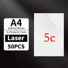 50 Blatt A4 100% transparentes selbstklebendes Papier, Vinyl Aufkleber Papier geeignet für Tintenstrahldrucker & Laserdrucker, wasserfest, kratzfest, abnehmbar | Fantasy Thema, Fenster Dekoration | Transparenter Effekt | Glatte Oberfläche | Halloween Kritzeleien Aufkleber | Weihnachtsdekoration