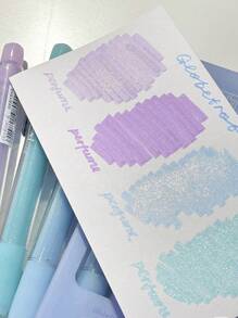 12 Colors Fluorescent Highlighter Pen Set, Fragrant Glitter Pens, Eye-Friendly Marker Pens For Highlighting & Underlining