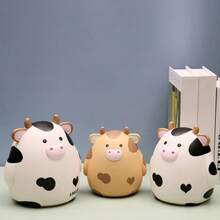 1 ống heo đất hình con bò, hộp đựng tiền xu không vỡ cho thanh thiếu niên, hộp đựng tiền hình động vật dễ thương cho bé trai bé gái, hộp tiết kiệm tiền xu quà tặng tốt nhất - Nhiều màu - Xem 6