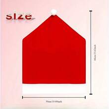 6pcs Festive Red Santa Hat Chair Covers Set - Perfect For Christmas Dinner & Holiday Parties, Adds A Cozy, Festive Touch To Your Table Decor, No Power Required, Featherless, Ideal For Family Gatherings, Christmas Table Decorations(1/4/6pcs)