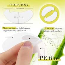 100pcs Eye Pads For Eyelash Extension, Hydrogel Under Eye Patches Without Lint For Eye Lash Makeup And Skin Care Tool - Silver - View 6