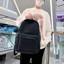 NetHong New Simple Large Capacity Backpack Outdoor Travel School Bag Laptop Backpack UK - Black - View 5