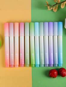 Bộ 12 bút dạ quang chuyển màu, bút văn phòng phẩm nhiều màu sắc thời trang dùng để ghi chép nhật ký, học sinh, đồ dùng văn phòng, đồ dùng học tập, trở lại trường - Nhiều màu - Xem 11