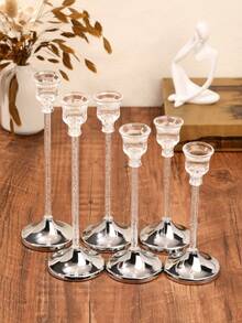 1pc/Set European Style Acrylic Candle Holder. Dining Table Candle Cup, Wedding Decoration, Candlelight Dinner Fashionable Acrylic Candle. Can Be Used For Room Decor, Home Decor, Dining Table Decor, Gift For Best Friend, Winter Gift, Thanksgiving, Christmas, Halloween. - Multicolor - View 16