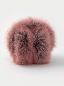 1 قطعة سماعات أذن من الفرو الاصطناعي للنساء، بنسيج جلد PU، دافئة وأنيقة، مناسبة للتزلج والارتداء الخارجي