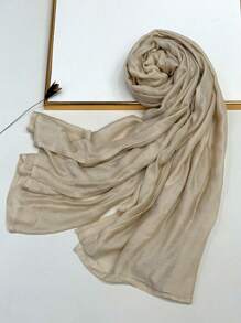 1 szt. Prosta, jednokolorowa, miękka i przyjazna dla skóry chusta na głowę, oddychająca, do codziennego noszenia, elegancka chusta na głowę do sukienki