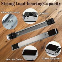 2 Đế di động có thể điều chỉnh cho máy giặt - Xe đẩy đồ đạc có bánh xe có thể khóa, lý tưởng cho tủ lạnh và nhiều hơn nữa | Xe đẩy di động giúp dễ dàng di chuyển thiết bị Chân đế bằng thép không gỉ - Chống rung có thể điều chỉnh cho máy giặt, tủ lạnh và máy giặt, chống gỉ - Nhiều màu - Xem 11