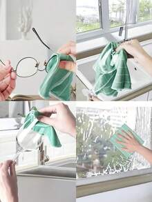 1 Stück Bambusfaser-Glasstuch: Antibakteriell, schimmelresistent, 100%, hochabsorbierend, verstärkte Fettentfernung - geeignet für Badezimmer, Küche, Auto und Haustiere, Abschied von Papiertüchern, umarmen .