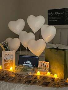 20 pezzi/10 pezzi Palloncini in lattice bianchi a forma di cuore da 10 pollici, adatti per decorazioni di feste di compleanno, decorazioni di San Valentino, proposte al partner, decorazioni per fidanzamenti, decorazioni per matrimoni, decorazioni per la casa, accessori fotografici per esterni, decorazioni natalizie, decorazioni natalizie per la casa - Bianco - Visualizzare 7