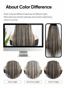 jessie's wig 杰西假发 预剪裁 4x4 蕾丝直发 无胶假发 真人发 即戴即走 无胶假发 180% 密度 100% 真人发 16-26 英寸 挑染蜂蜜金假发 - SNATURAL/27 - 查看 10