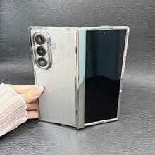 1 件镀膜透明折叠手机壳,适用于三星 Galaxy Z Fold 7 Fold 6:铰链保护、全身防震、修身保护套 - 銀色 - 查看 6