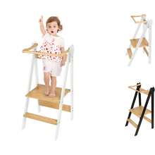 Learning Tower - Montessori Learning Tower - Learning Tower From 1 Year, Step Stool - Children's Stairs - 88*45*45cm - White - View 3