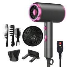 这款大功率沙龙级吹风机配备一键式冷热风切换开关、两档风速调节，并附带两个不同尺寸的风嘴，适合家庭和专业沙龙使用。该吹风机具有过热保护功能，能够快速吹干并造型，多种温度模式呵护秀发，快速干发。 - 查看 8