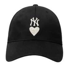 MLB Ballkappe mit Herzstruktur für Damen und Herren – Freizeitmütze für Outdoor-Reisen, Sonnenblende, Baseballkappe und Sportkappe 3ACPH014N-50BKS