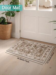 DAJIANG 1pc Large Washable Area Rug, Vintage Bohemian Style Carpet For Hallway, Living Room, Foldable, Soft & Comfortable, Non-Slip Washable, Suitable For Living Room, Kitchen, Bedroom, Study, Bedside, Home Decor, Holiday Room, Bathroom, Kitchen Decor - Multicolor - View 14