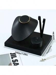 1pc PU Leather Jewelry Display Stand, Compartmentalized Storage For Necklaces, Earrings, Rings, Bracelets, Minimalist Jewelry Organizer Tray With Multiple Compartments And Ring & Earring Display Stations, Countertop Retail Showcase For Home, Boutique, Market Stalls, Professional Visual Merchandising, Travel-Friendly Portable Jewelry Case, Gift-Ready Presentation For Christmas, Cyber Monday, Holiday Parties, Wedding Favors, Anniversary, Everyday Dressing, Space-Saving Design, Room Decor - Brushed Jewelry Stand - View 18