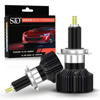  S&D H7 LED H1 H11 HB3 9005 HB4 9006 9012 Hir2 Car Headlight Bulbs LED Lights For Projector Lens Car Accessories 6 Side Chips