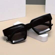 Unisex Y2K-Inspired Square  Fashion Glasses - Classic Plastic Frame Perfect For Events And Casual Wear - 白色 - 查看 6