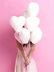 20 pezzi/10 pezzi Palloncini in lattice bianchi a forma di cuore da 10 pollici, adatti per decorazioni di feste di compleanno, decorazioni di San Valentino, proposte al partner, decorazioni per fidanzamenti, decorazioni per matrimoni, decorazioni per la casa, accessori fotografici per esterni, decorazioni natalizie, decorazioni natalizie per la casa - Bianco - Visualizzare 8