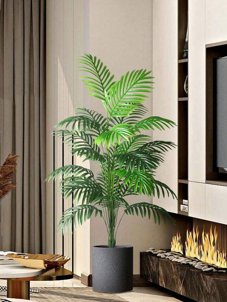 1 cây giả cỡ lớn 120cm, cây cọ giả, lá cọ nhiệt đới, cây cọ mô phỏng, cây cao, cảm giác chân thực khi chạm vào, lá tre hình mai rùa bằng nhựa, thích hợp trang trí nhà cửa, nhà bếp, ngoài trời, văn phòng. Không bao gồm chậu. - Nhiều màu - Xem 2