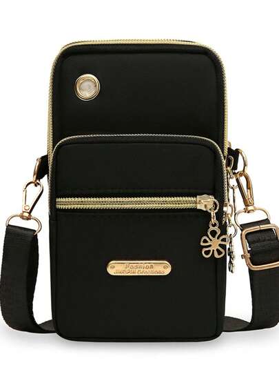 Bolso de mujer, cartera de muñeca, bolso pequeño multifuncional (adecuado para teléfonos de mujer), cartera con cremallera de moda, embrague casual, bolso para teléfono multifuncional, muñequera, bolso bandolera pequeño, bolso para teléfono con decoración de cremallera metálica, bolso portátil, bolsa de brazo, bolso de lino para teléfono, regalo para novia en el Día de San Valentín, esposa, familia, amigos, compañeros de trabajo