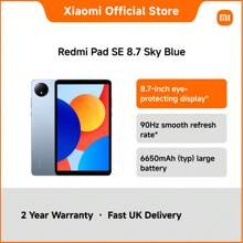 Redmi Pad SE 8.7" Tablet – Android Xiaomi HyperOS Tablet With 90Hz Display 4GB+64GB/128GB MediaTek Helio G85 Octa-Core 6650mAh Battery 18W Fast Charging Dual Speakers Dolby Atmos Kids Learning Entertainment WiFi Bluetooth 5.3 USB-C