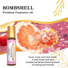 1瓶10毫升/0.33液盎司EUQEE香氛精油滚珠瓶，适用于身体香氛、约会、散发魅力，持久留香，包含白麝香、椰子香草、乖乖女、沉香木、香草麝香、天使、S@Auvag、璀璨水晶、性感炸弹、琥珀浪漫、Jador、草莓、樱桃、清新亚麻、泡泡糖、海风等香型。