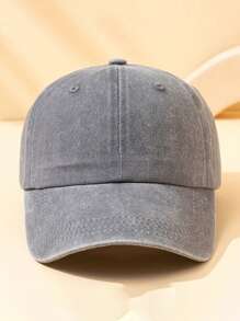 1pc Unisex Plain Vintage Distressed Baseball Cap Sun Hat Trucker Hat, Suitable For Daily Outings, Hiking, Vacation