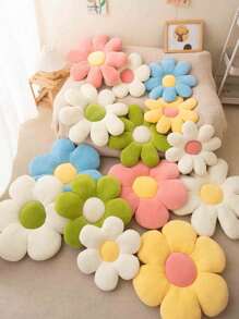 Christmas Decoration 1pc 6-Petal Flower Shaped Cushion/Plush Throw Pillow, 40cm/15.74inch, 9 Colors, Suitable For Halloween, Thanksgiving, Christmas, Mother's Day, New Year, Valentine's Day, Easter, Bedroom, Living Room, Vehicle, Outdoor Holiday Decor