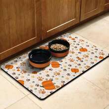 1pc Green Small Print Diatom Mud Pet Feeding Mat, Anti-Slip Quick-Drying Dog And Cat Food And Water Bowl Mat, Easy To Clean Pet Supplies, Suitable For Various Bowls - Multicolor - View 11