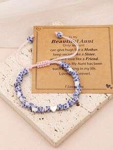 1 Pièce Bracelet De Tricotage À La Main Cadeaux Pour Elle Cadeaux Pour Ami/amie / Petite Amie/épouse/sœur/nièce/fille/tante/petite-fille/maman/grand-mère Cadeaux Personnalisés Et Faits À La Main Uniques - Multicolore - Voir 7