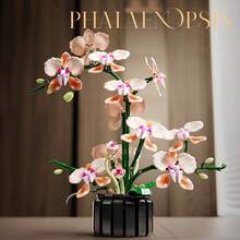1000pcs 2025 New Orchid Assembly Building Block Set, Mysterious Elegant Flower Arrangement Adult Puzzle Toy, Realistic Flower Home Decor, Valentine's Day Mother's Day Gift