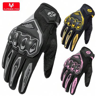 ALPINES FOX Motorcycle Gloves Men Women Touchscreen Anti-Slip Motorbike Cycling Outdoor Riding Summer Breathable Moto Racing Gloves