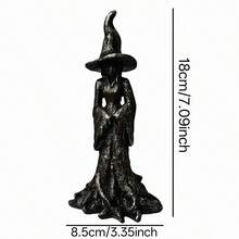 1 Peça, Estátua de Bruxa Negra Medieval, Adequada para Decoração Interna e Externa, Perfeita para Halloween, Dia dos Mortos ou Salas de Tema Gótico, Decoração Criativa de Quarto, Adereços de Filmagem de Feriados e Ideias de Presente, Peças de Decoração Temática | Estética de Estilo Gótico | Design Meticuloso, Decoração de Halloween
