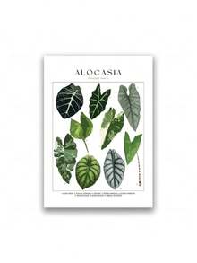 1 pièce Affiche murale minimaliste classique, imprimé botanique floral de plantes tropicales, style nordique. Peinture sur canevas pour décoration de la maison, du salon et de la chambre à coucher