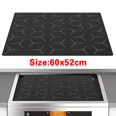 Large Induction Hob Protector Mat 52*60cm Silicone Heat Resistant Mats Washable