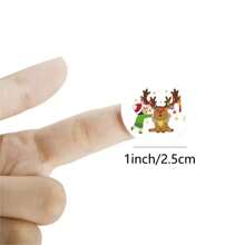 500 Peças Adesivos de Boneco de Neve de Feliz Natal, Adesivos de Decoração de Festa de Natal, Adesivos de Caixa de Presente de Ano Novo, Etiquetas para Bolos, Adesivos de Natal, Presentes, Caixas de Presente, Decorações, Crianças, Desenhos Animados, Etiquetas Redondas