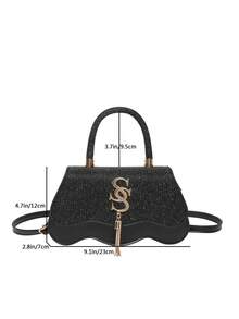 2025 New Korean Style Tassel Texture Crossbody Bag, Elegant Small Square Women's Single Shoulder Handbag